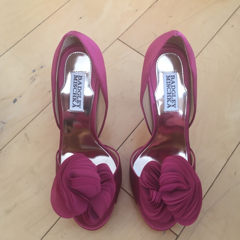 Badgley Mischka Size 6 Rose Pink Randall Evening Shoes